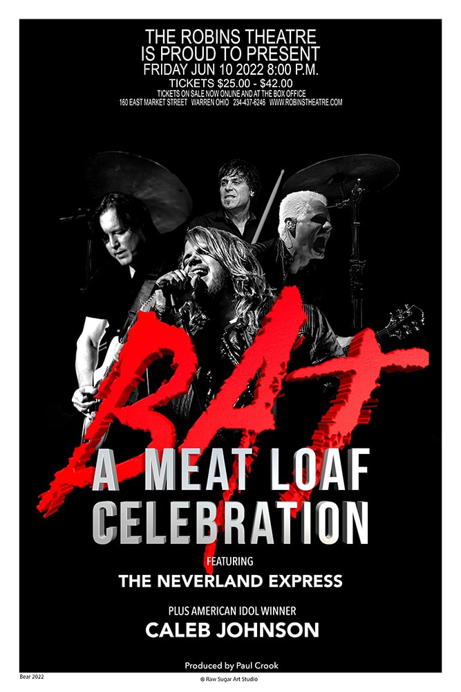 BAT Meat Loaf Tribute 2022 Robins Theatre Warren