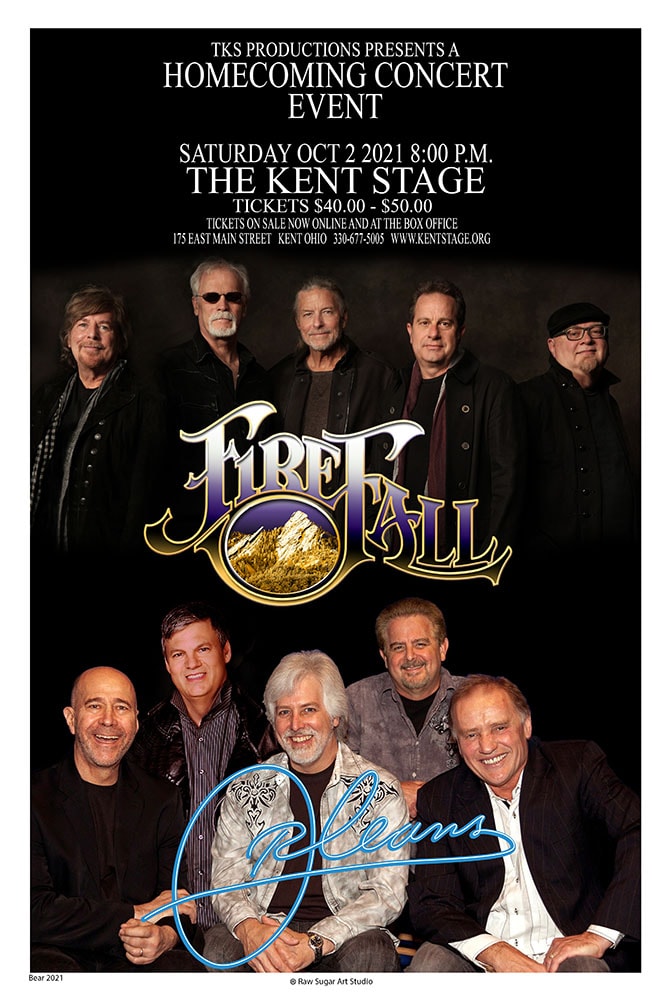 Firefall With Orleans Homecoming Concert Event Kent Stage Saturday Oct 2 2021
