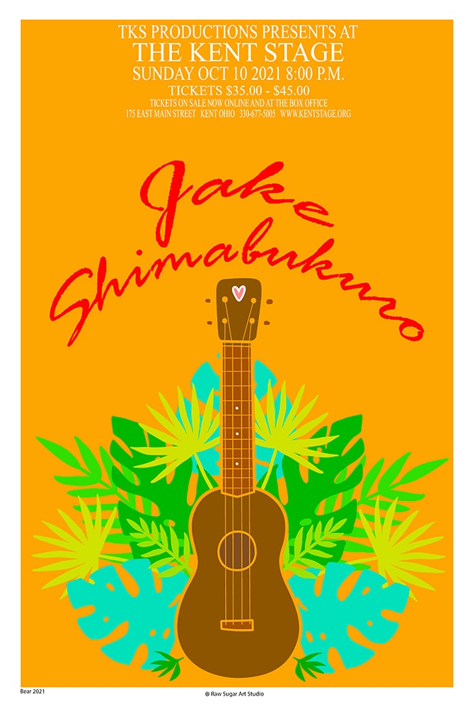 Jake Shimabukuro 2021 Kent Stage ukulele tropical