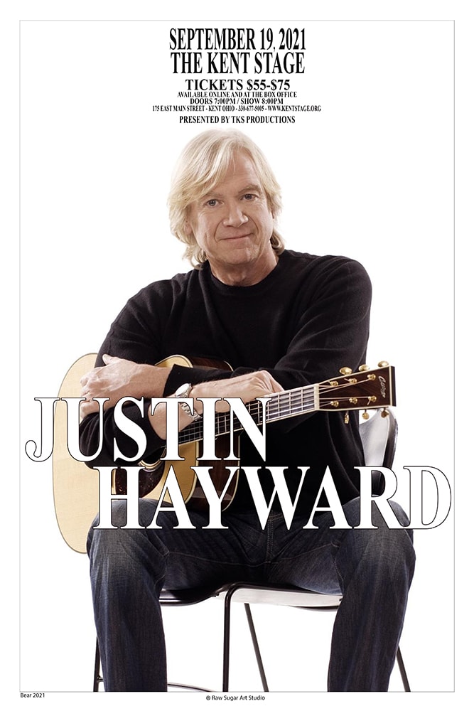 Justin Hayward 2021 Kent Stage TKS Productions seated acoustic guitar portrait September 19