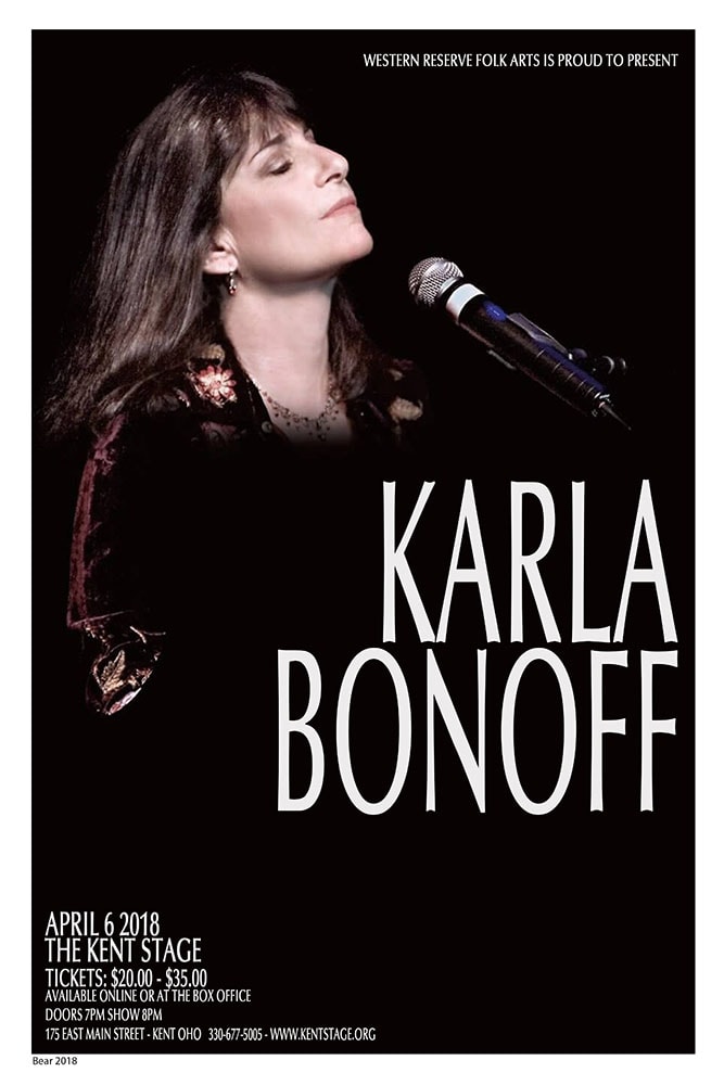 Karla Bonoff 2018 Kent Stage Concert Poster
