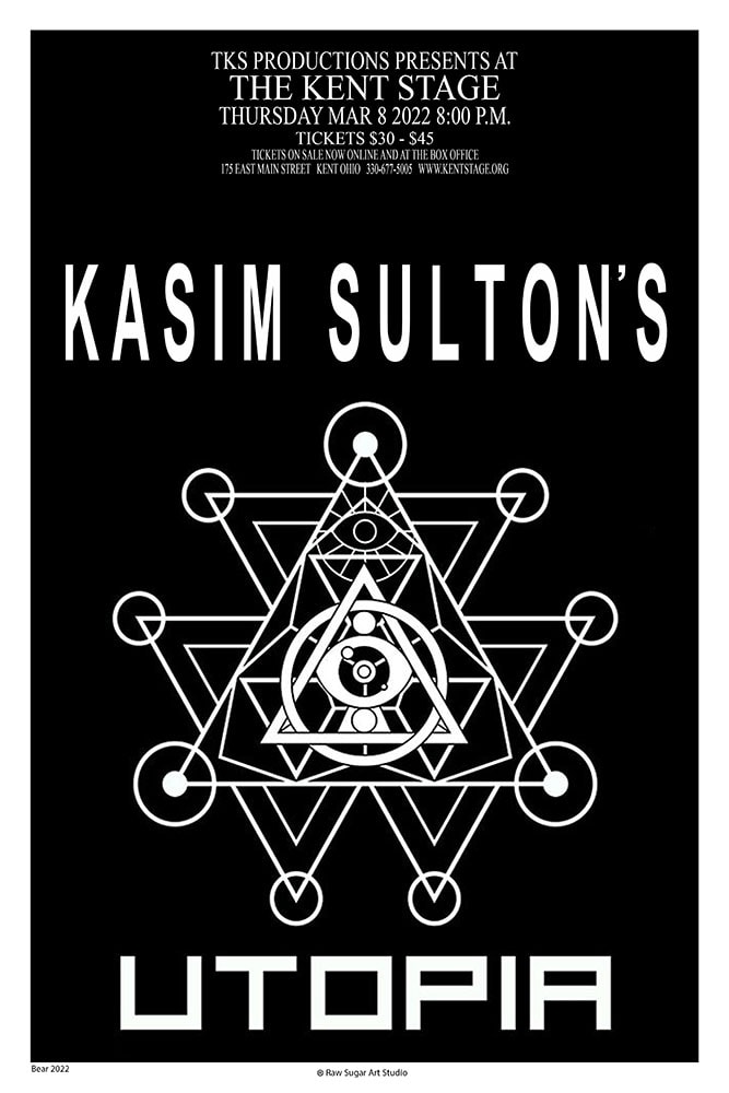 Kasim Sulton's Utopia 2022 Kent Stage Concert Poster
