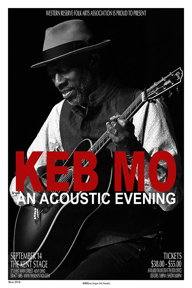 Keb' Mo' An Acoustic Evening 2018 Kent Stage Concert Poster