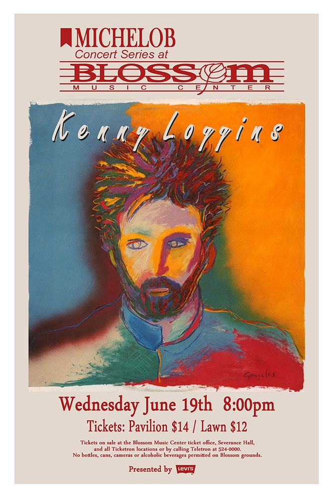 Kenny Loggins 1985 Blossom Music Center Concert Poster