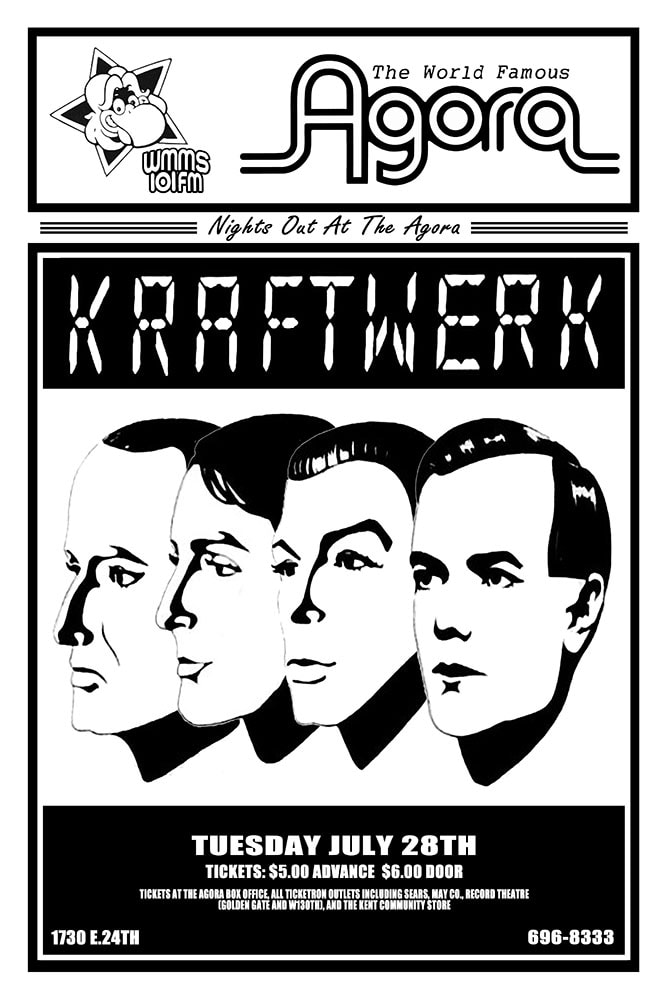 Kraftwerk 1981 The Agora Cleveland Concert Poster