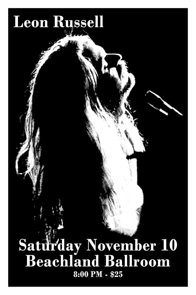 Leon Russell 2007 Beachland Ballroom Cleveland Concert Poster