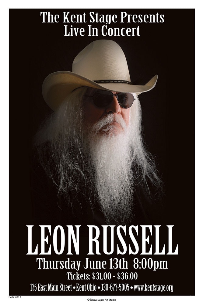 Leon Russell 2013 Kent Stage Concert Poster
