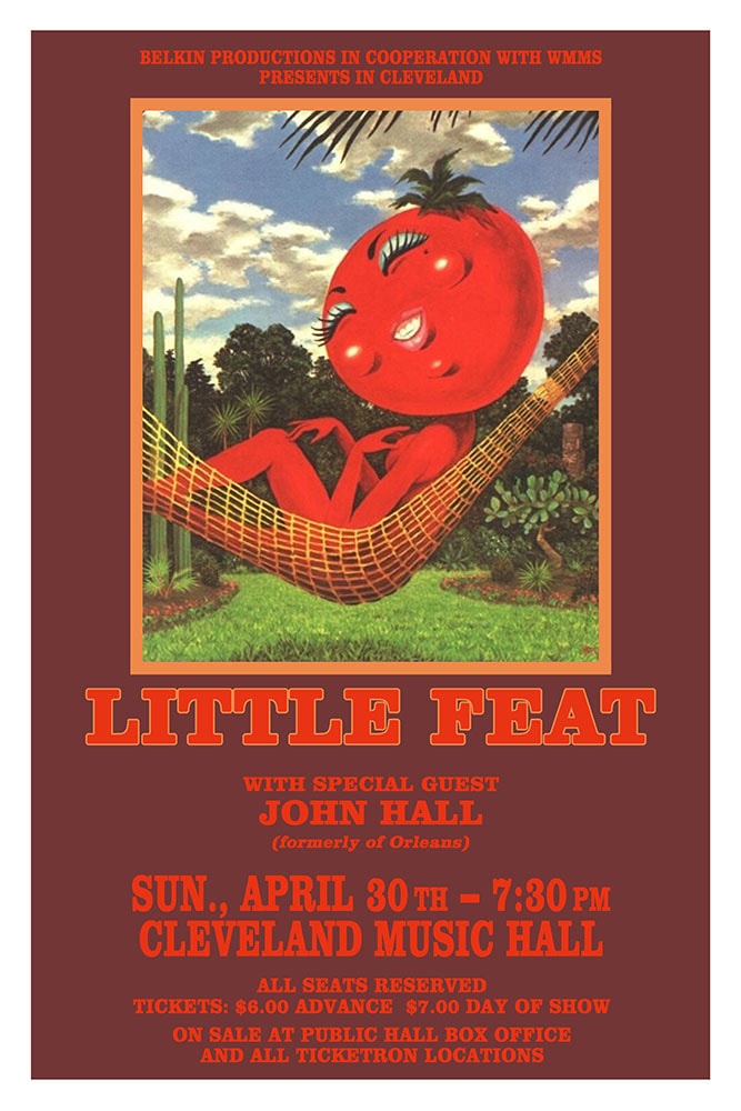 Little Feat 1978 Cleveland Music Hall Concert Poster