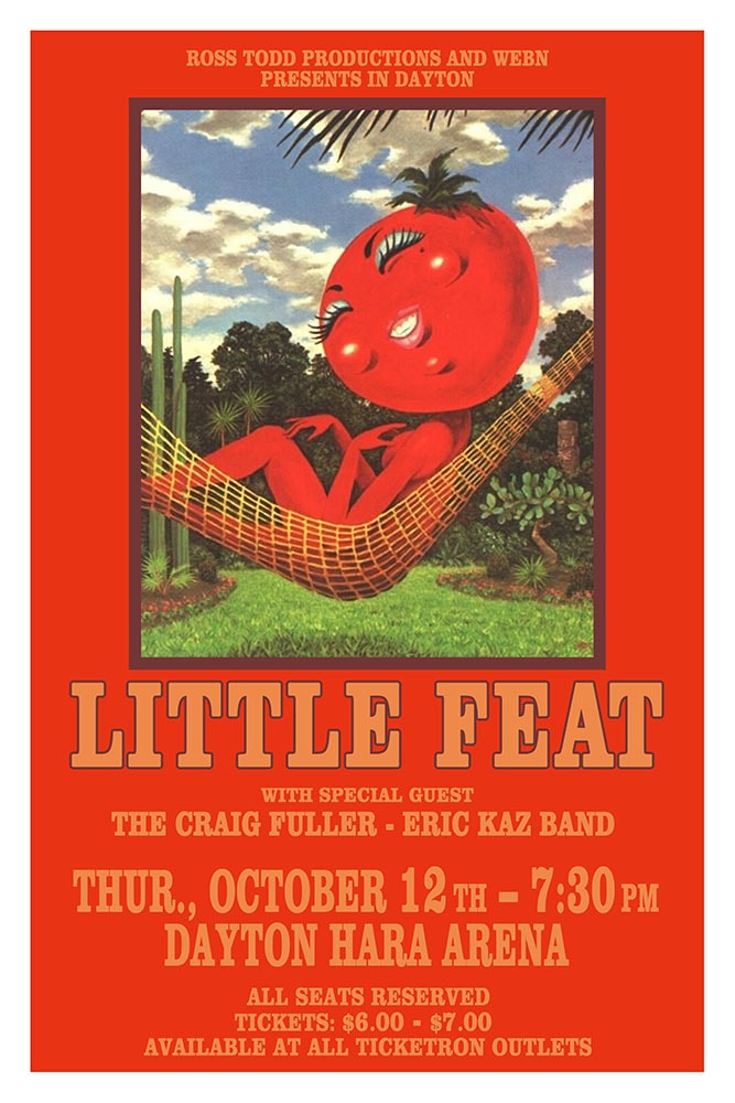 Little Feat 1978 Dayton Hara Arena Concert Poster