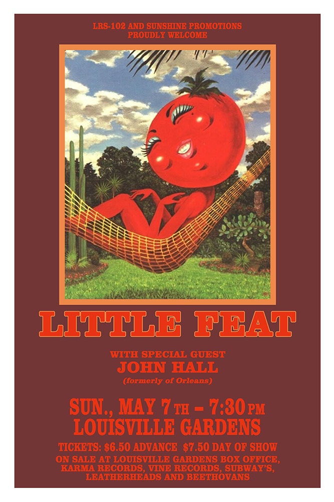 Little Feat 1978 Louisville Gardens Concert Poster
