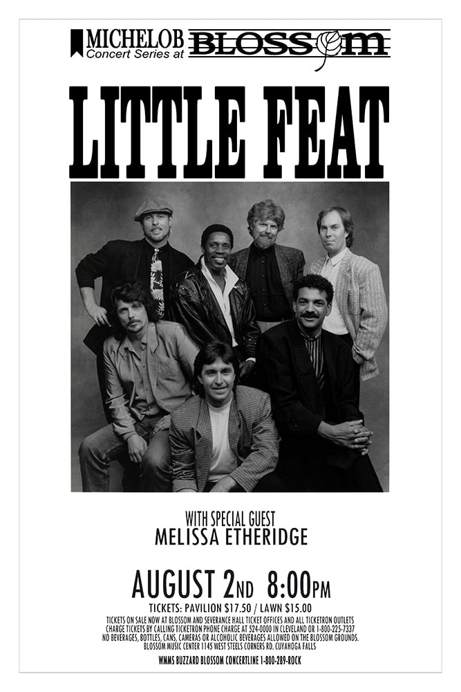 Little Feat 1989 Michelob Blossom Concert Series Poster