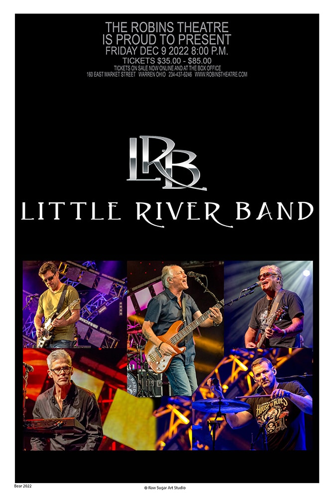 Little River Band 2022 Robins Theatre Warren Concert Poster