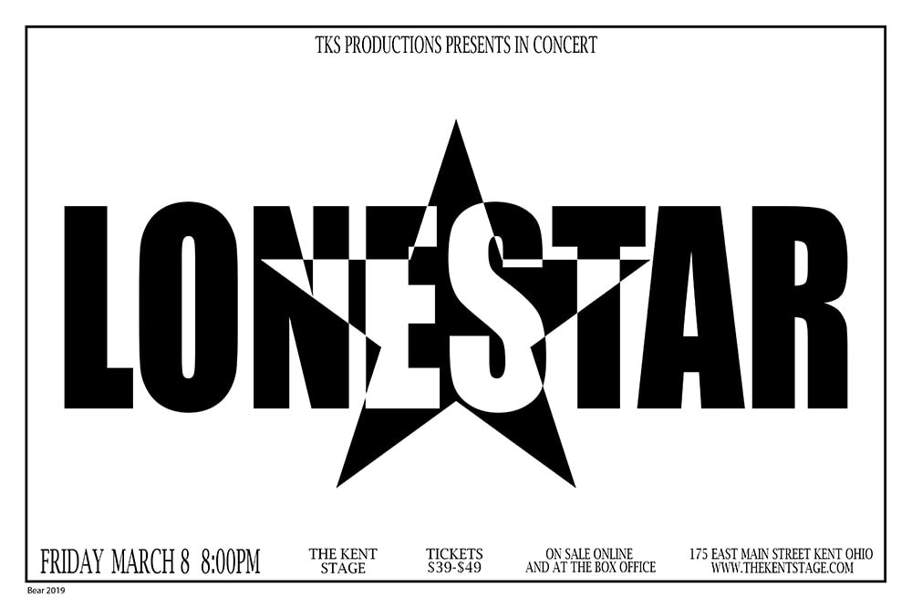 Lonestar 2019 Kent Stage Concert Poster