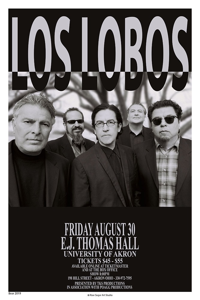 Los Lobos 2019 E.J. Thomas Hall Akron Concert Poster