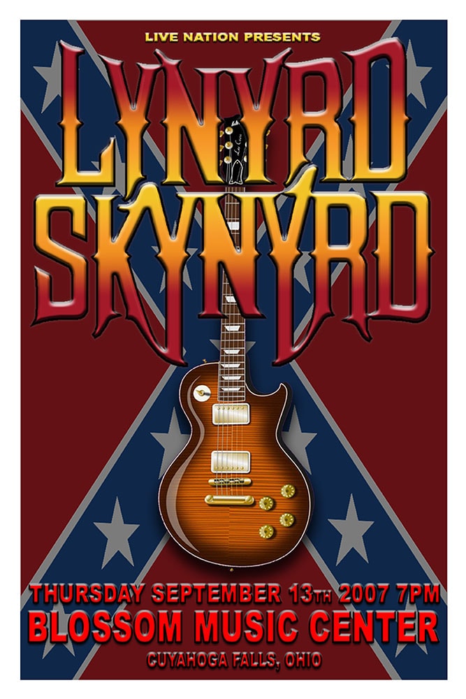 Lynyrd Skynyrd 2007 Blossom Music Center Concert Poster