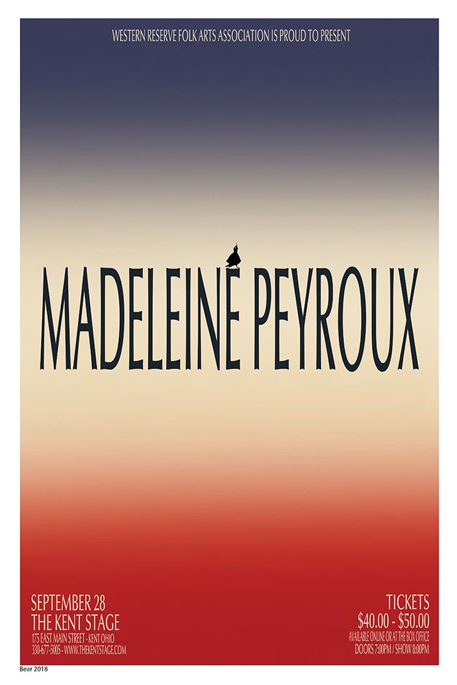 Madeleine Peyroux 2018 Kent Stage Concert Poster