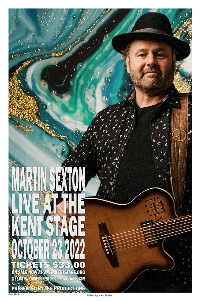 Martin Sexton Live at the Kent Stage 2022 Concert Poster