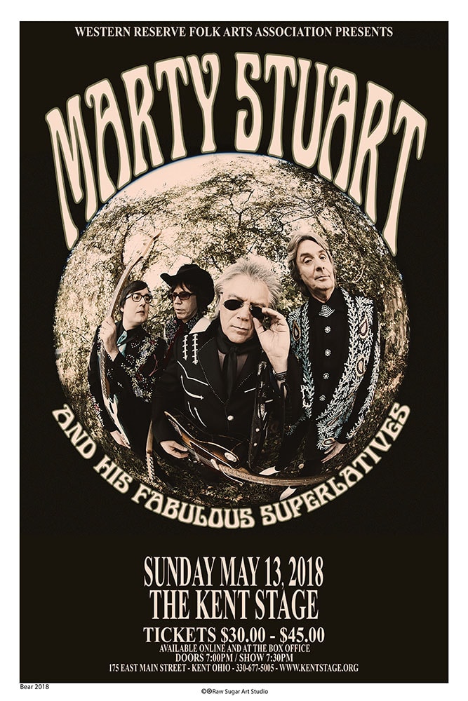 Marty Stuart and His Fabulous Superlatives 2018 Kent Stage Concert Poster
