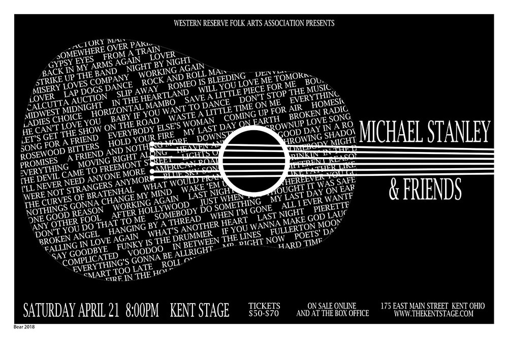 Michael Stanley & Friends 2018 Kent Stage Concert Poster