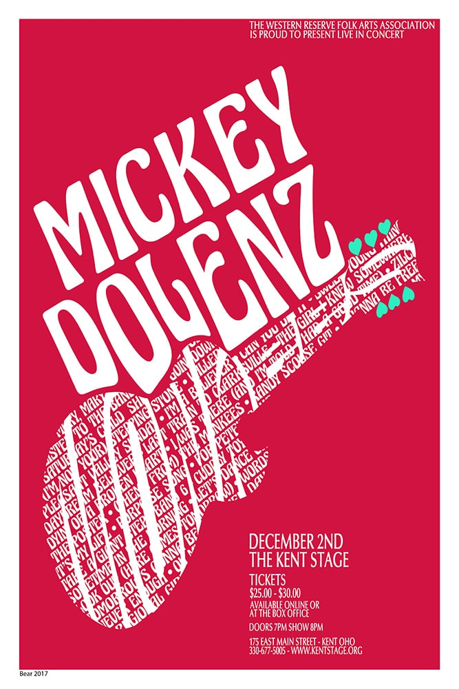 Mickey Dolenz 2017 Kent Stage Concert Poster