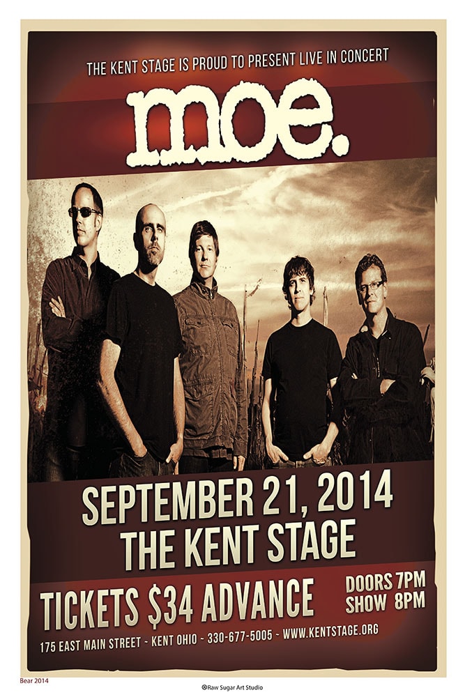 moe. 2014 Kent Stage Concert Poster