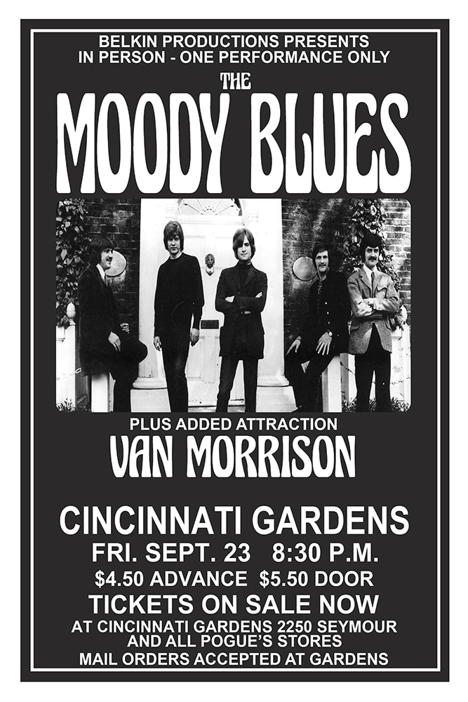 The Moody Blues 1970 Cincinnati Gardens Concert Poster