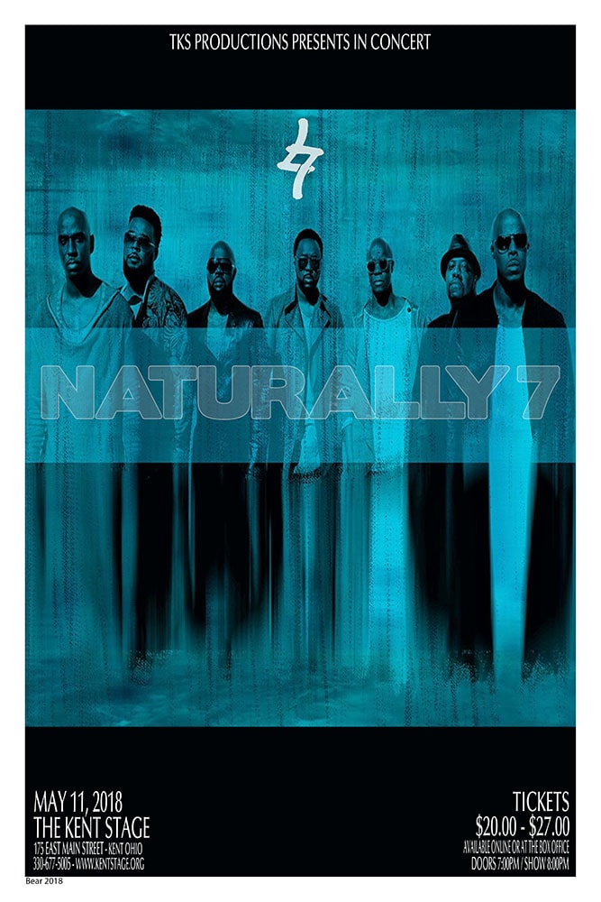 Naturally 7 2018 Kent Stage Concert Poster