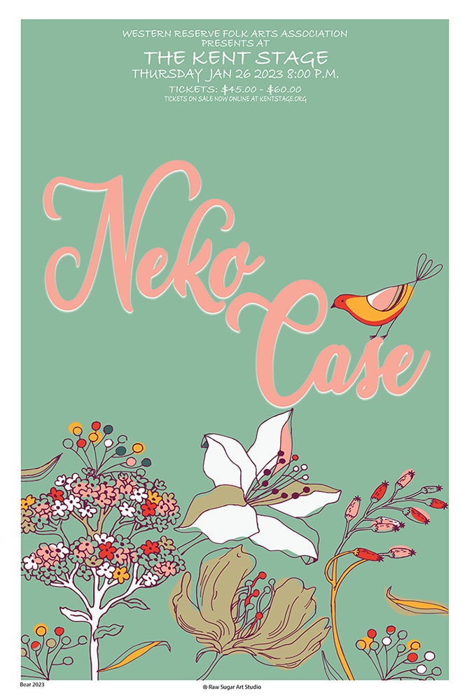 Neko Case 2023 Kent Stage Concert Poster