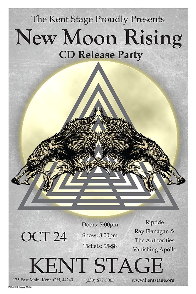 New Moon Rising CD Release Party 2014 Kent Stage Concert Poster