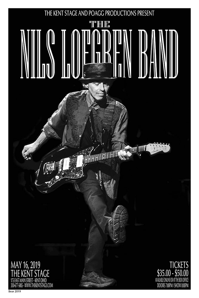 The Nils Lofgren Band 2019 Kent Stage Concert Poster