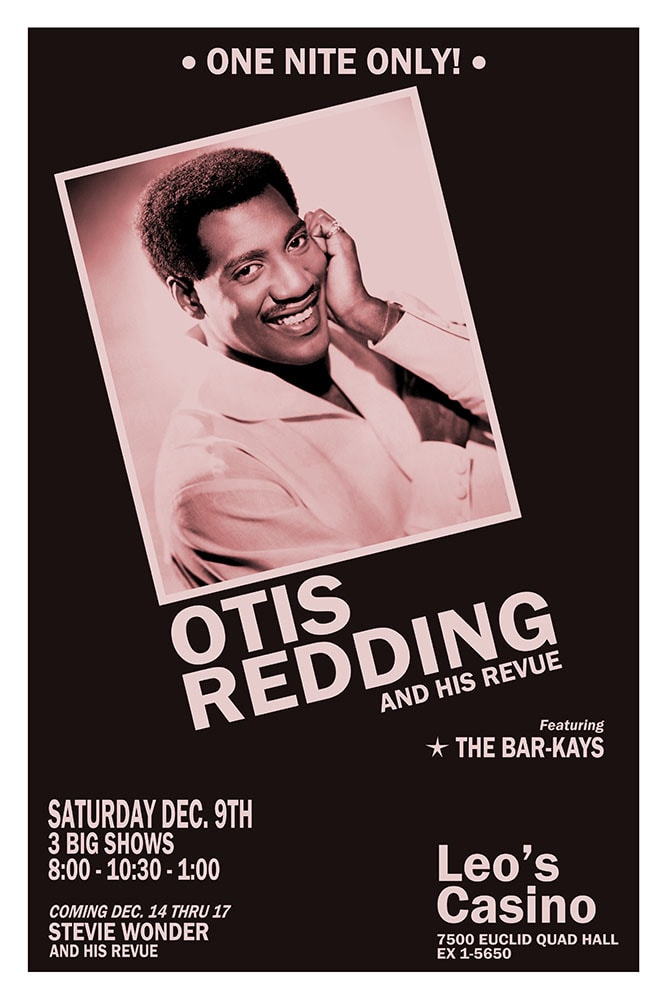 Otis Redding and His Revue 1967 Leo's Casino Cleveland Concert Poster