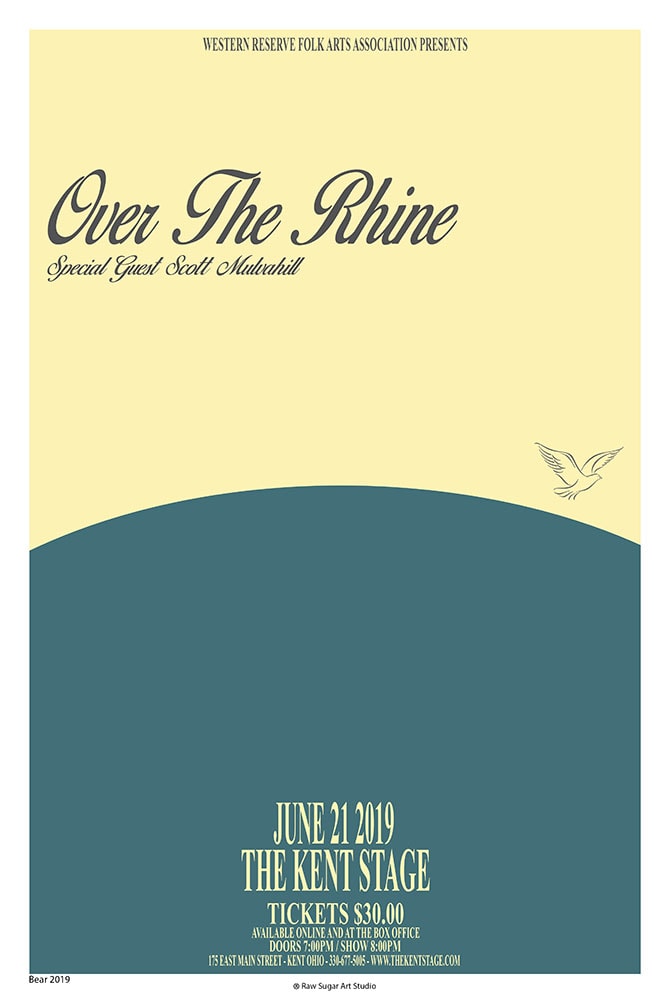 Over The Rhine 2019 Kent Stage Concert Poster