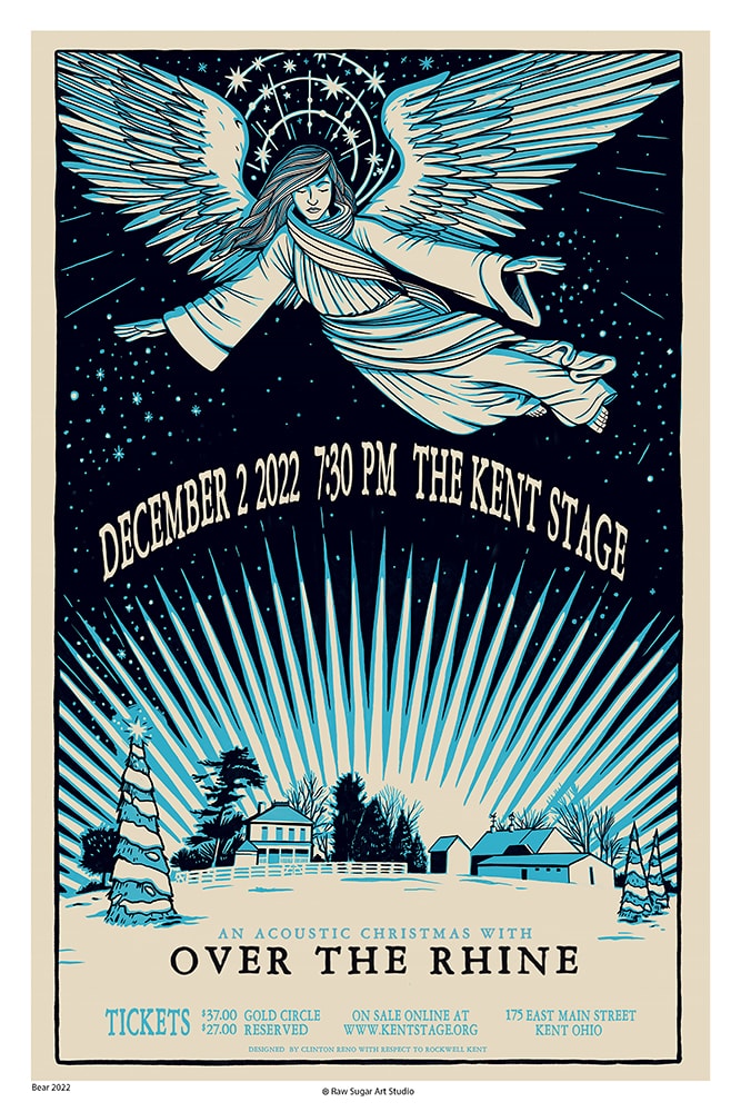 Over The Rhine An Acoustic Christmas 2022 Kent Stage Concert Poster