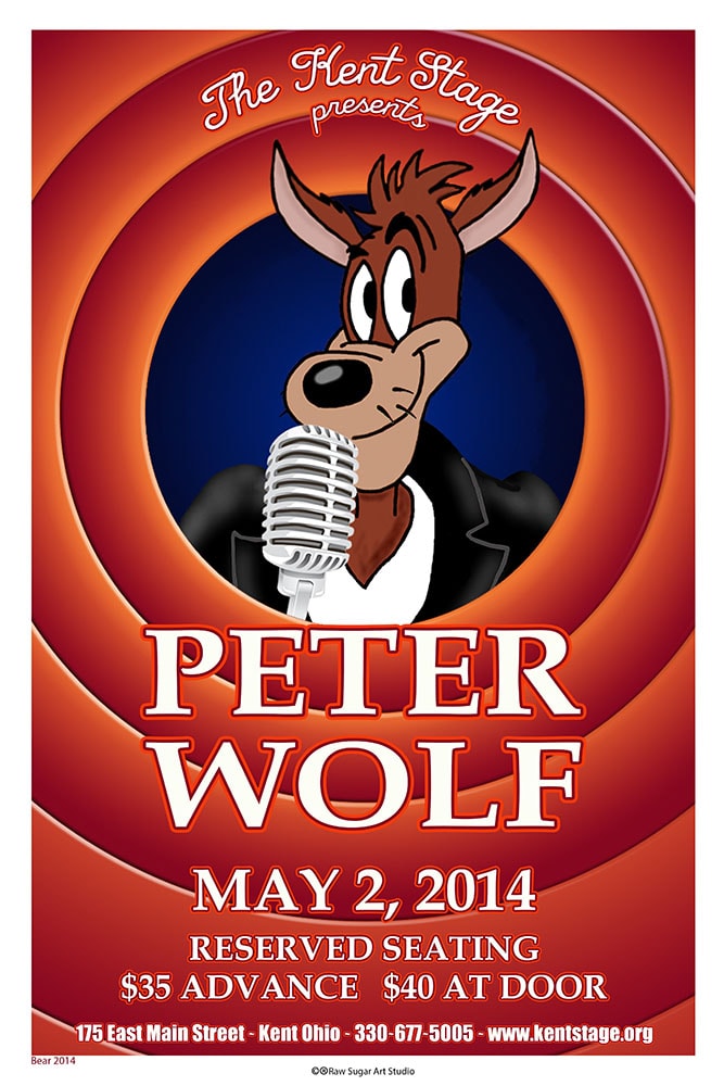 Peter Wolf 2014 Kent Stage Concert Poster