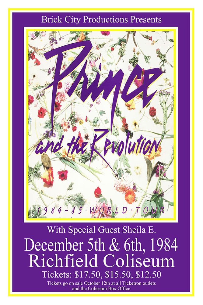 Prince and the Revolution 1984-85 World Tour Richfield Coliseum Concert Poster