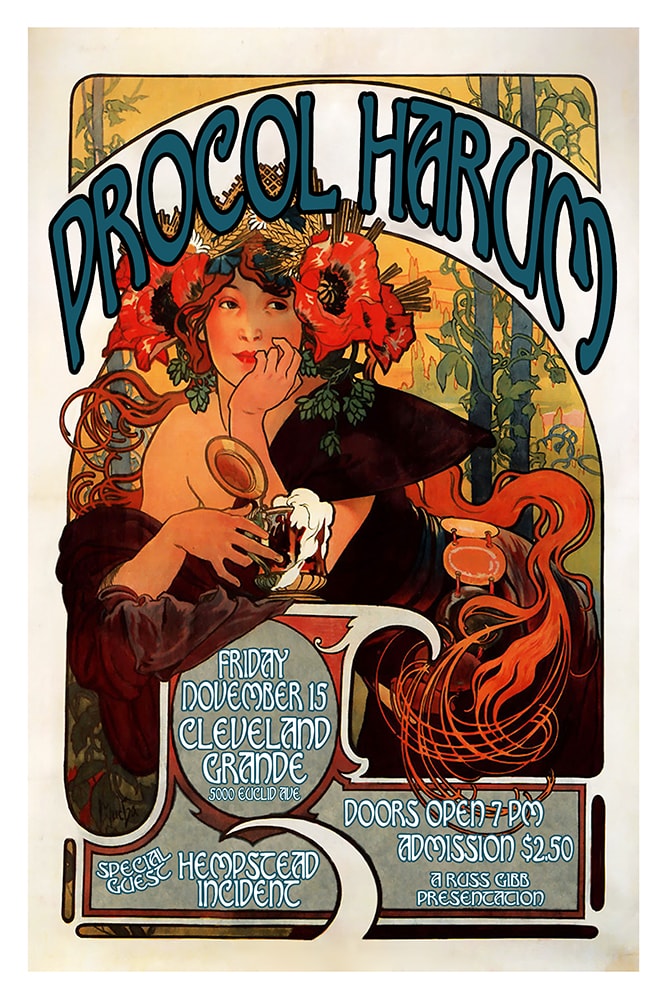 Procol Harum 1968 Cleveland Grande Concert Poster