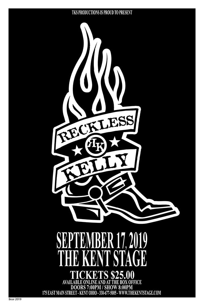 Reckless Kelly 2019 Kent Stage Concert Poster