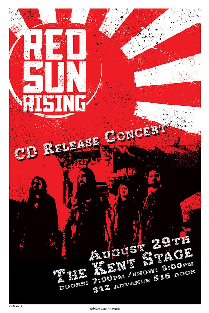 Red Sun Rising CD Release Concert 2015 Kent Stage Concert Poster