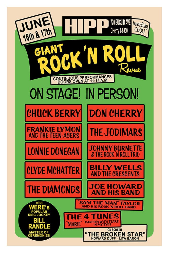 Giant Rock n Roll Revue 1956 Cleveland Concert Poster
