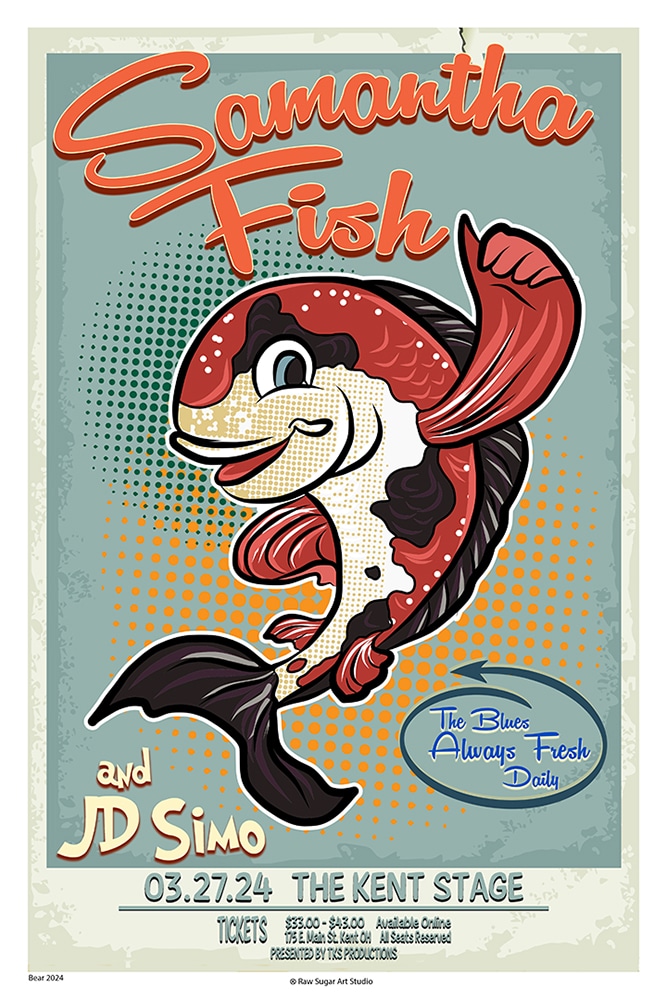 Samantha Fish / JD Simo 2024 Kent Concert Poster
