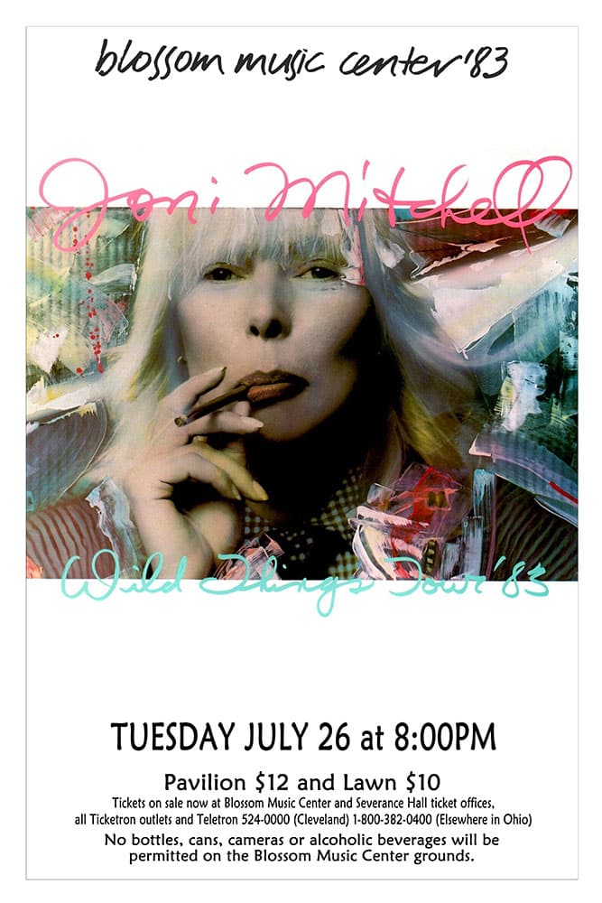 Joni Mitchell Blossom 1983 Concert Poster