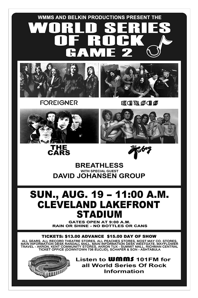 World Series Of Rock 1974 Concert Poster Featuring CSNY, Santana, The Band