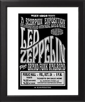 Led Zeppelin 1977 Concert Poster