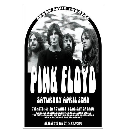 Pink Floyd 1972 Concert Poster – Raw Sugar Art Studio