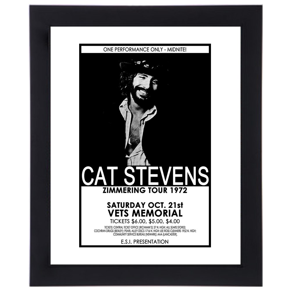 Cat Stevens 1972 Columbus Concert Poster Raw Sugar Art Studio Cat Stevens 1972 Columbus Concert Poster Raw Sugar Art Studio