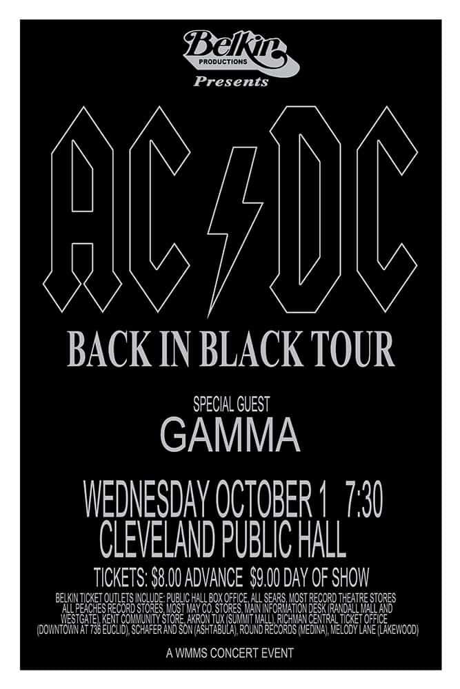 AC/DC 1980 Concert Raw Sugar Art