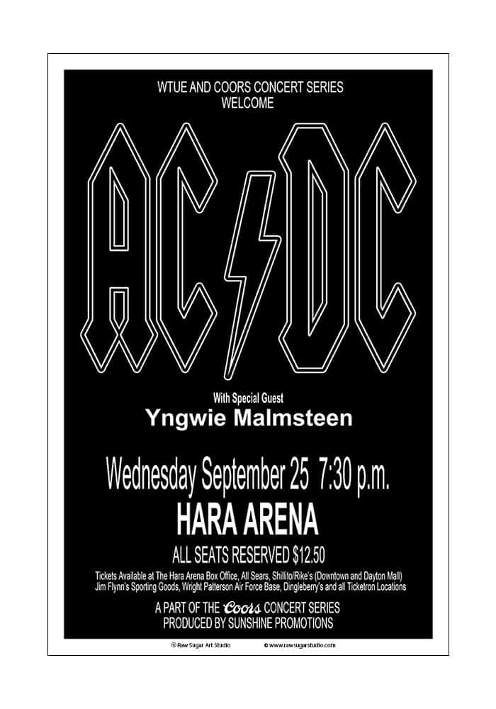 AC/DC 1985 Concert Poster