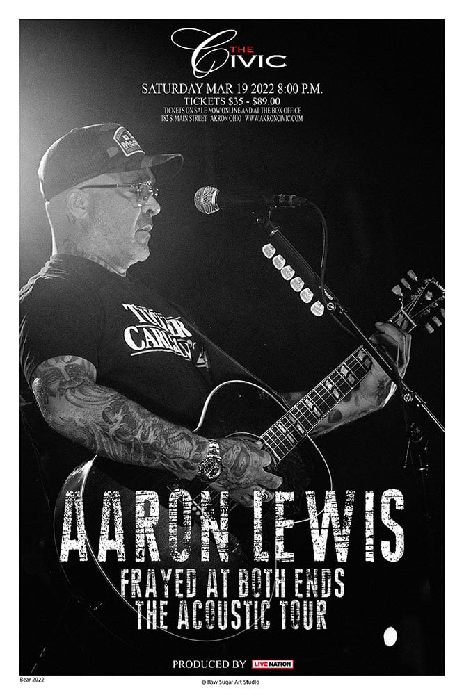 Aaron Lewis 2022 Concert Poster