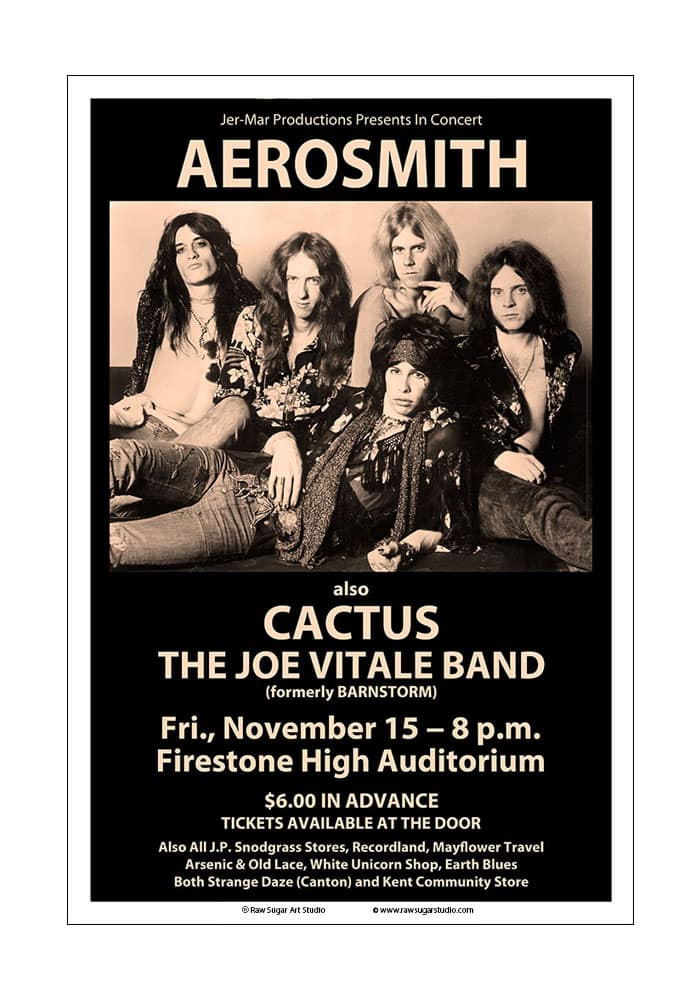 Aerosmith 1974 Concert Poster